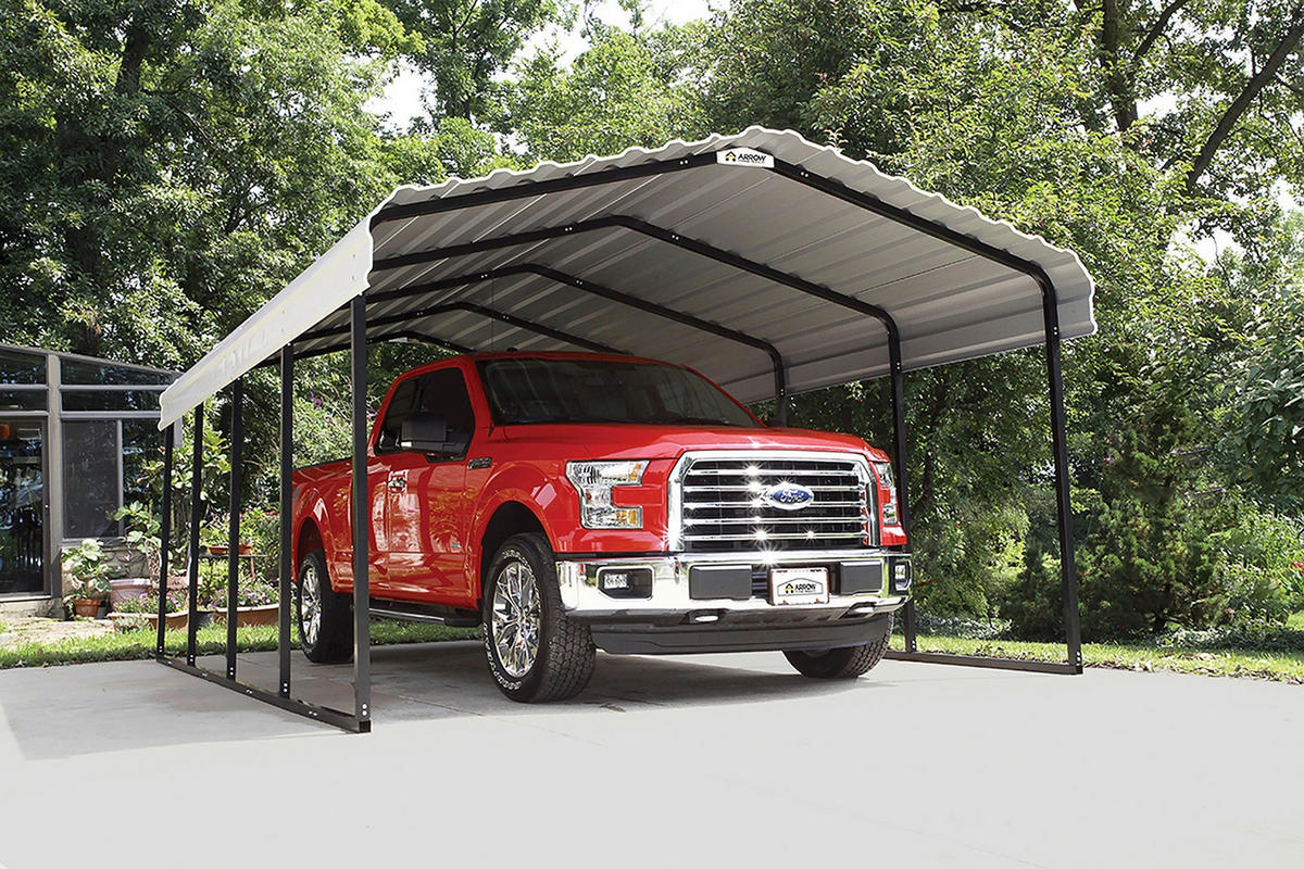 CARPORT - Schwarz/Grau, Basics, Metall (370/260/600cm)