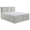 BOXSPRINGBETT 180/200 cm  in Hellgrau  - Hellgrau, Design, Kunststoff/Textil (180/200cm) - MID.YOU