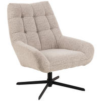 SESSEL in Webstoff Beige  - Beige/Schwarz, KONVENTIONELL, Textil/Metall (73/88/82cm)