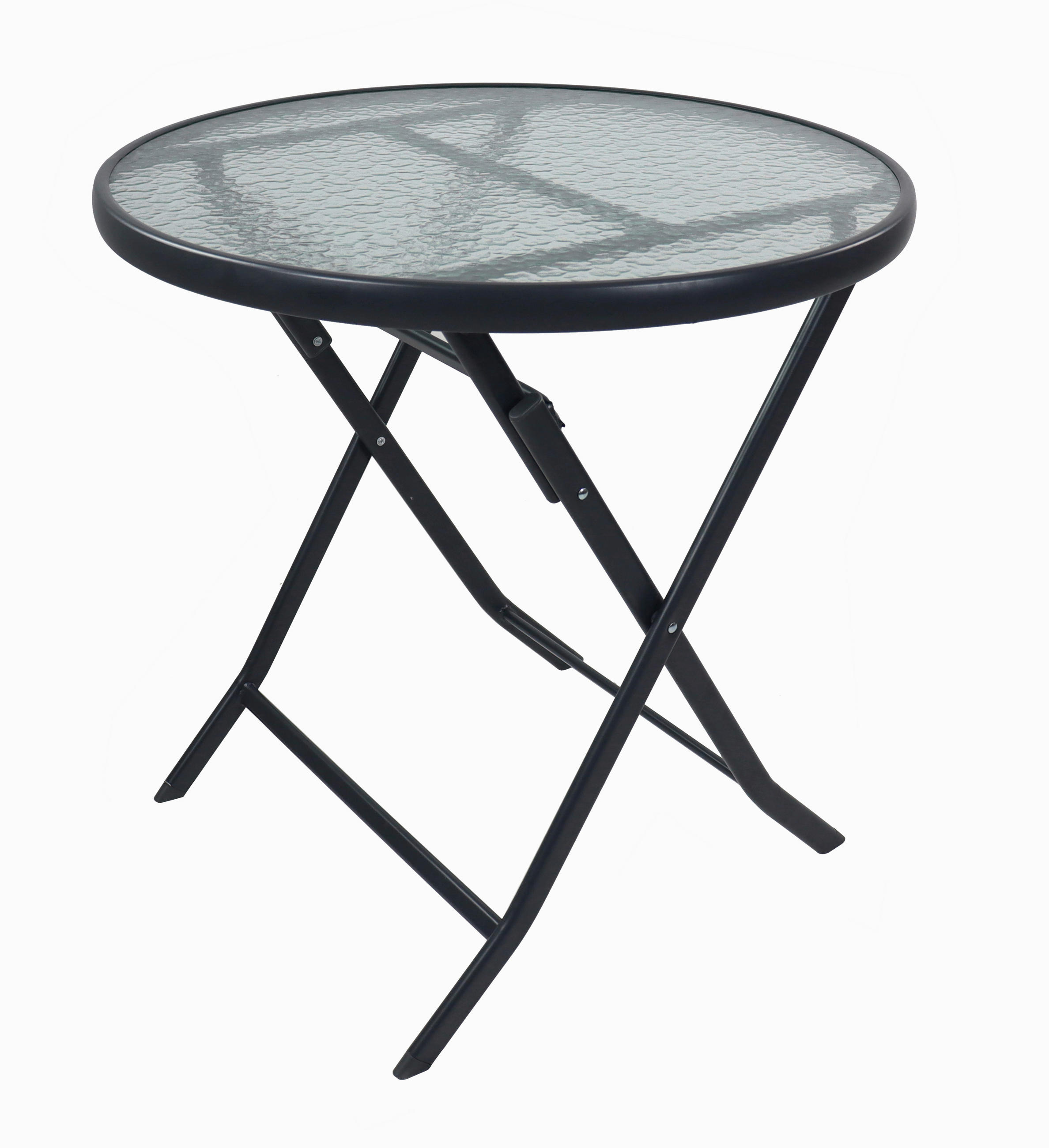 GARTENTISCH Metall, Glas Anthrazit rund  - Anthrazit, MODERN, Glas/Metall (70/70cm) - MID.YOU