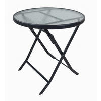 GARTENTISCH Metall, Glas Anthrazit rund  - Anthrazit, Modern, Glas/Metall (70/70cm) - MID.YOU