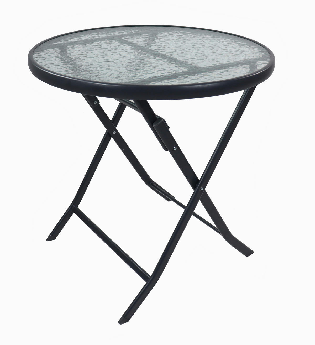GARTENTISCH Metall, Glas Anthrazit rund  - Anthrazit, Modern, Glas/Metall (70/70cm) - MID.YOU