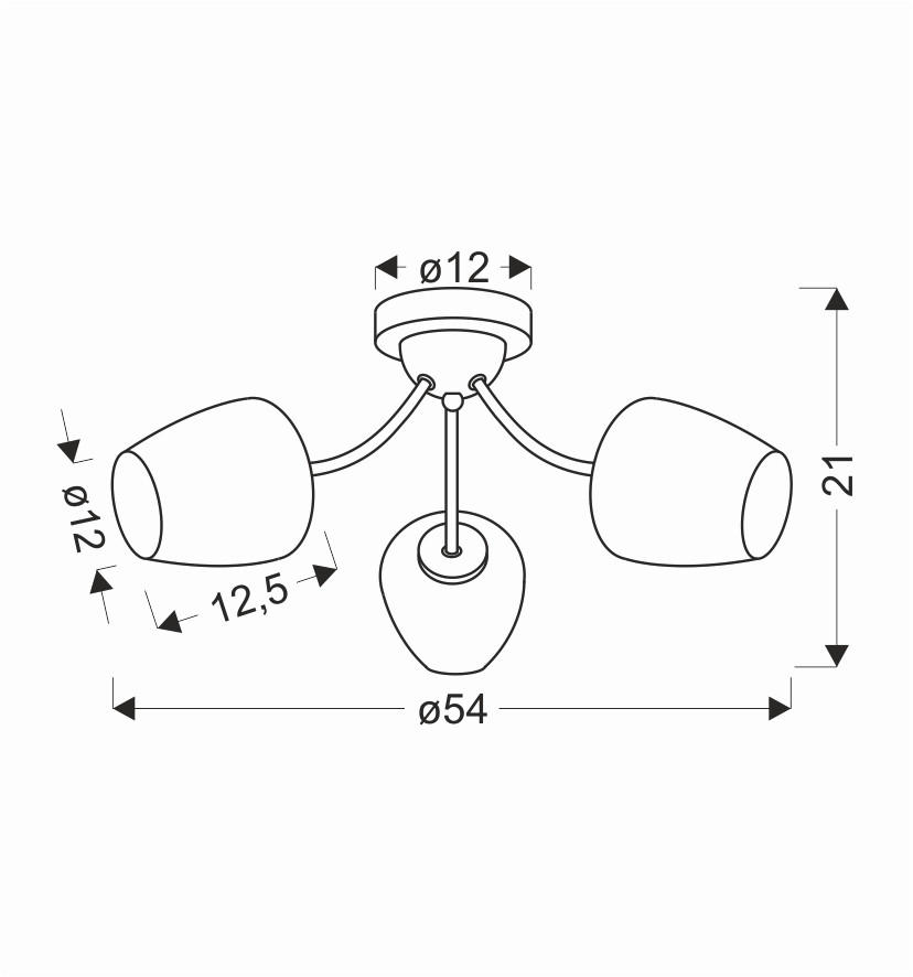 DECKENLEUCHTE    54/54/21 cm  - Bronzefarben, Basics, Metall (54/54/21cm)