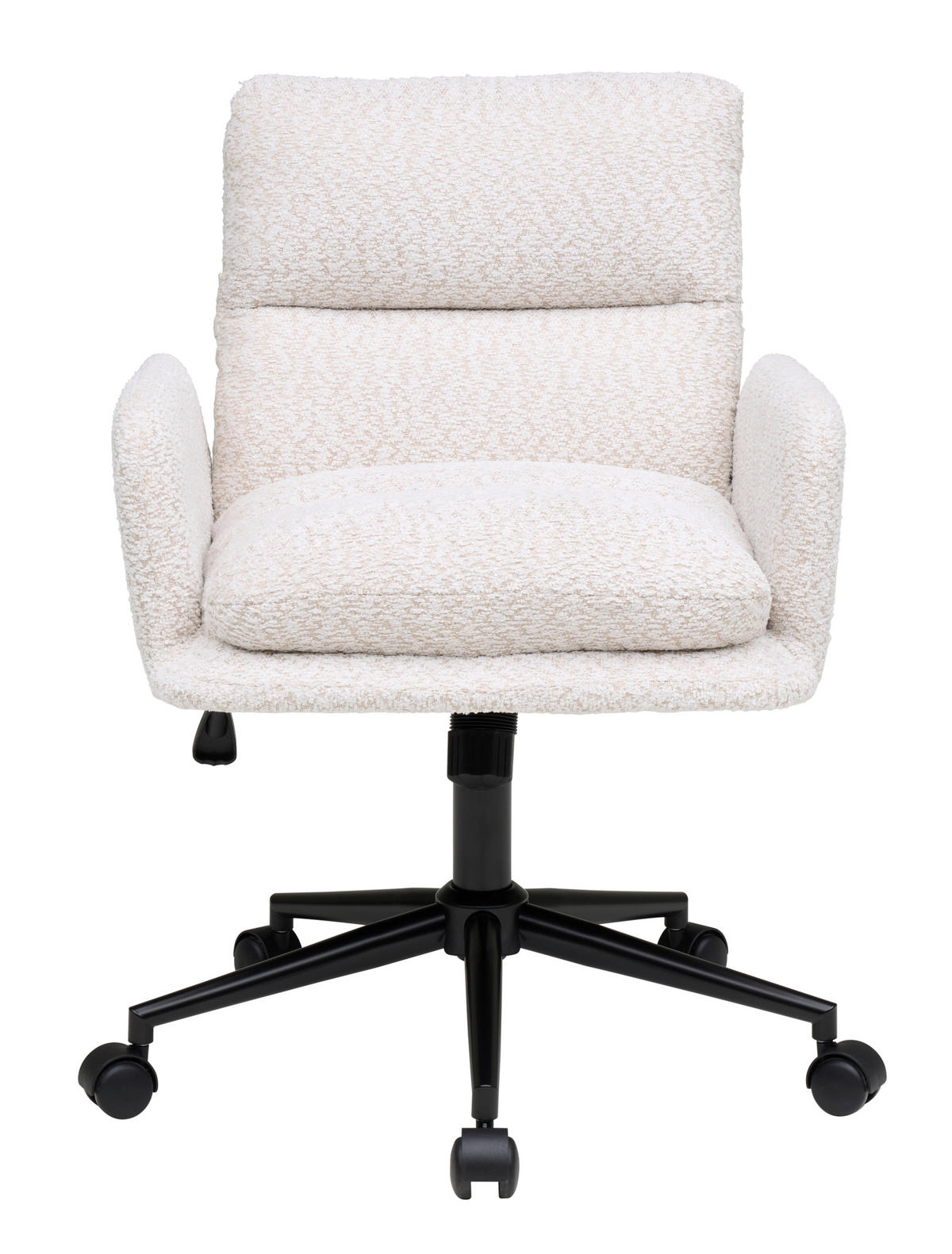 OTOČNÁ ŽIDLE, buklé, černá, béžová - černá/béžová, Moderní, kov/textil (58/86/96/65cm) - MID.YOU