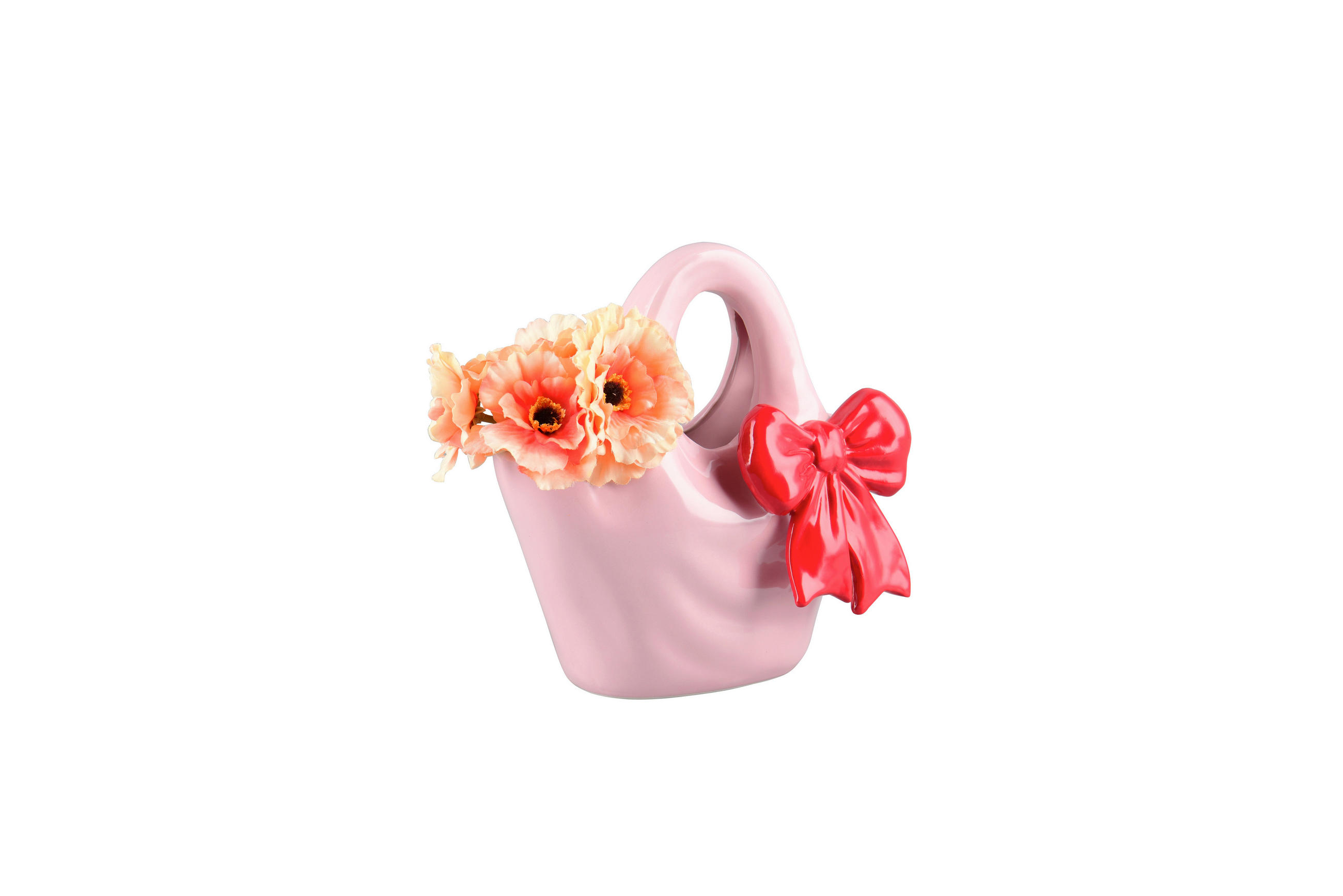 DEKOVASE  - Rot/Rosa, Basics, Keramik (20/20,5/12cm)