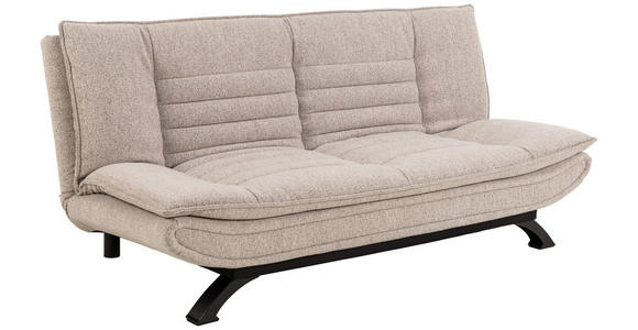 SCHLAFSOFA in Bouclé Beige  - Beige/Schwarz, Design, Textil/Metall (196/91/98cm) - Carryhome