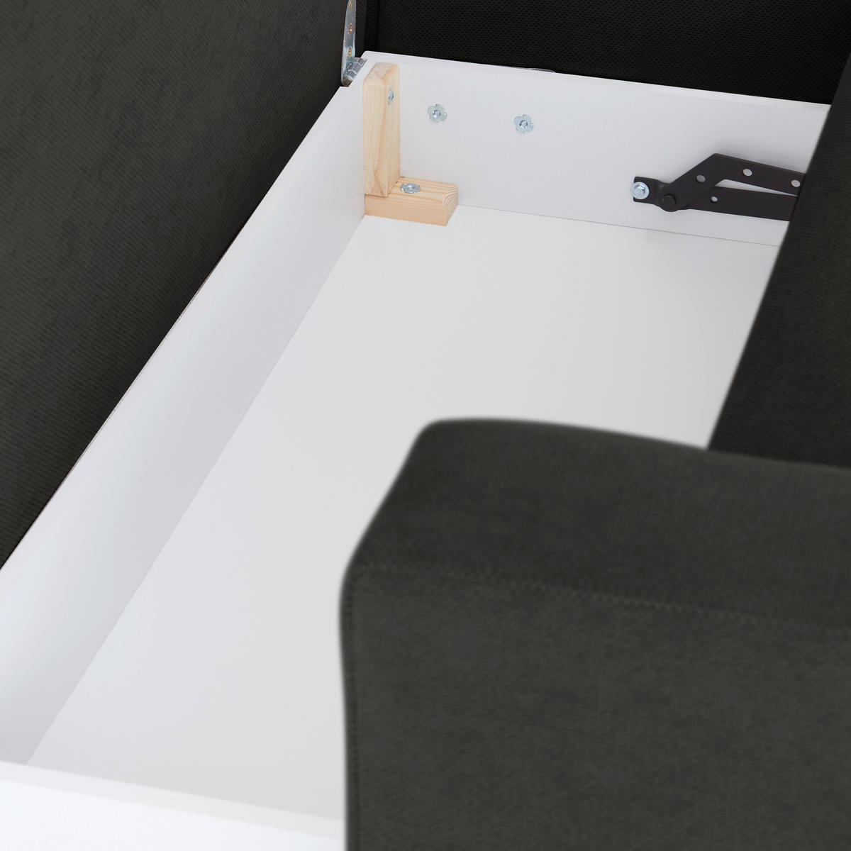 ECKSOFA in Schwarz  - Schwarz, Modern, Textil/Metall (238/162cm) - Ondega
