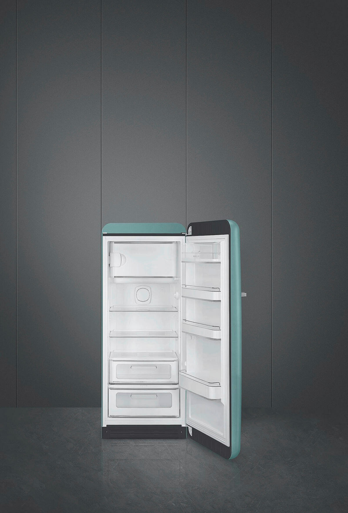 KÜHLSCHRANK 60,1/153/78,8 cm FAB28REGM6  - Grün, Basics, Glas/Metall (60,1/153/78,8cm) - SMEG