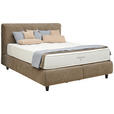 BOXSPRINGBETT 180/200 cm  in Braun  - Schwarz/Braun, Design, Kunststoff/Textil (180/200cm) - Johann Jakob