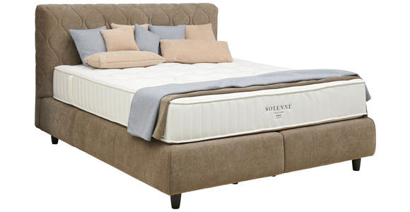 BOXSPRINGBETT 180/200 cm in Braun - Schwarz/Braun, Design, Kunststoff/Textil (180/200cm) - Johann Jakob