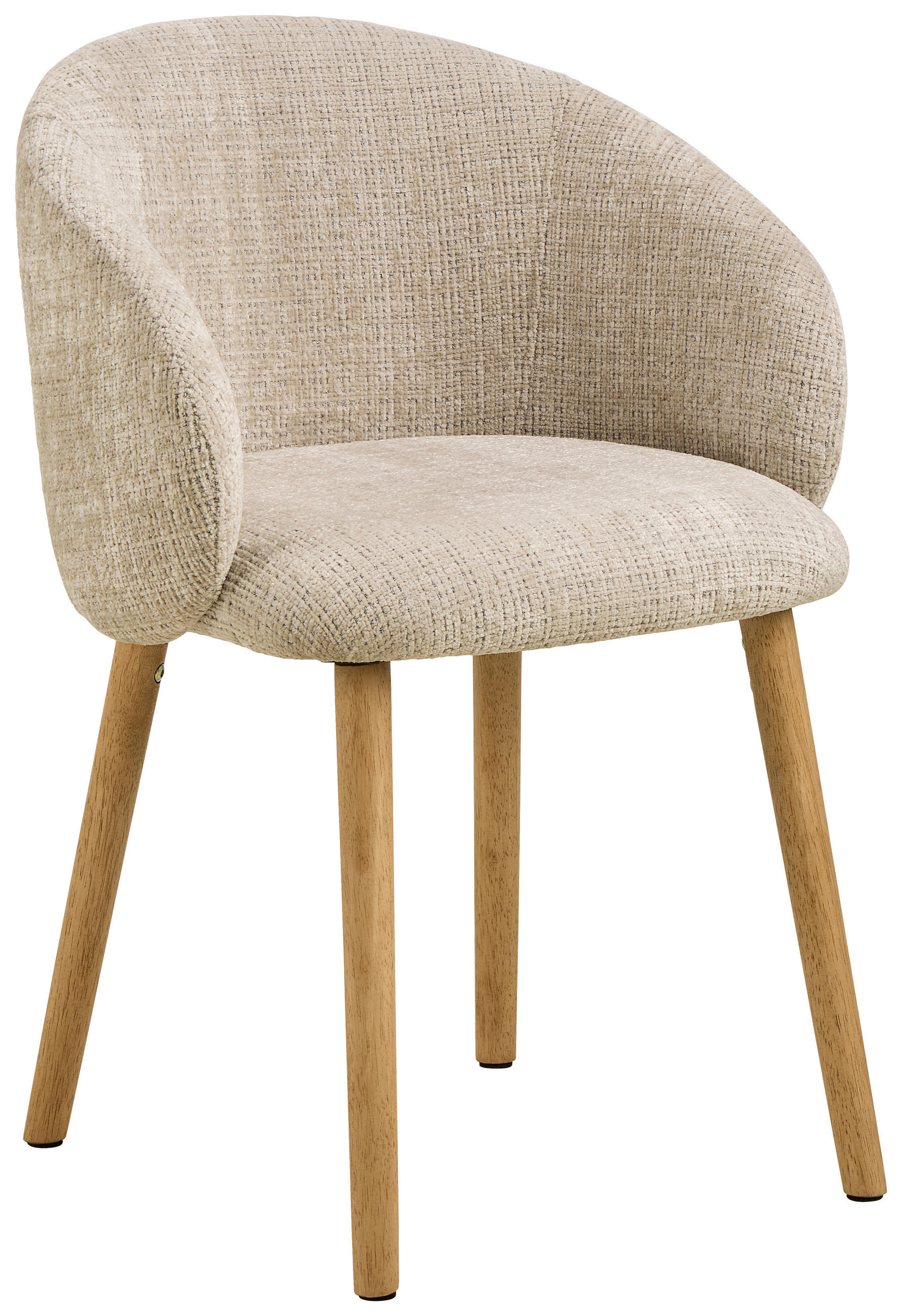 ARMLEHNSTUHL  in Chenille  - Eichefarben/Beige, Design, Textil (56/80,5/54,5cm) - MID.YOU