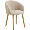 ARMLEHNSTUHL  in Chenille  - Eichefarben/Beige, Design, Textil (56/80,5/54,5cm) - MID.YOU