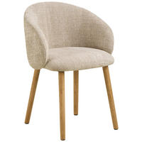 ARMLEHNSTUHL  in Chenille  - Eichefarben/Beige, Design, Textil (56/80,5/54,5cm) - MID.YOU