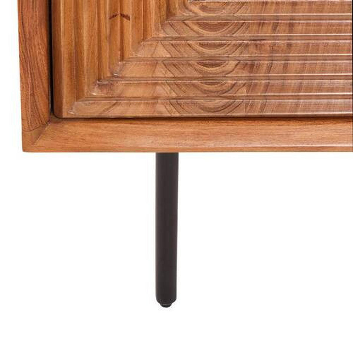 SIDEBOARD  in 100/71/39 cm  - Schwarz/Naturfarben, Design, Holz/Metall (100/71/39cm) - Livetastic