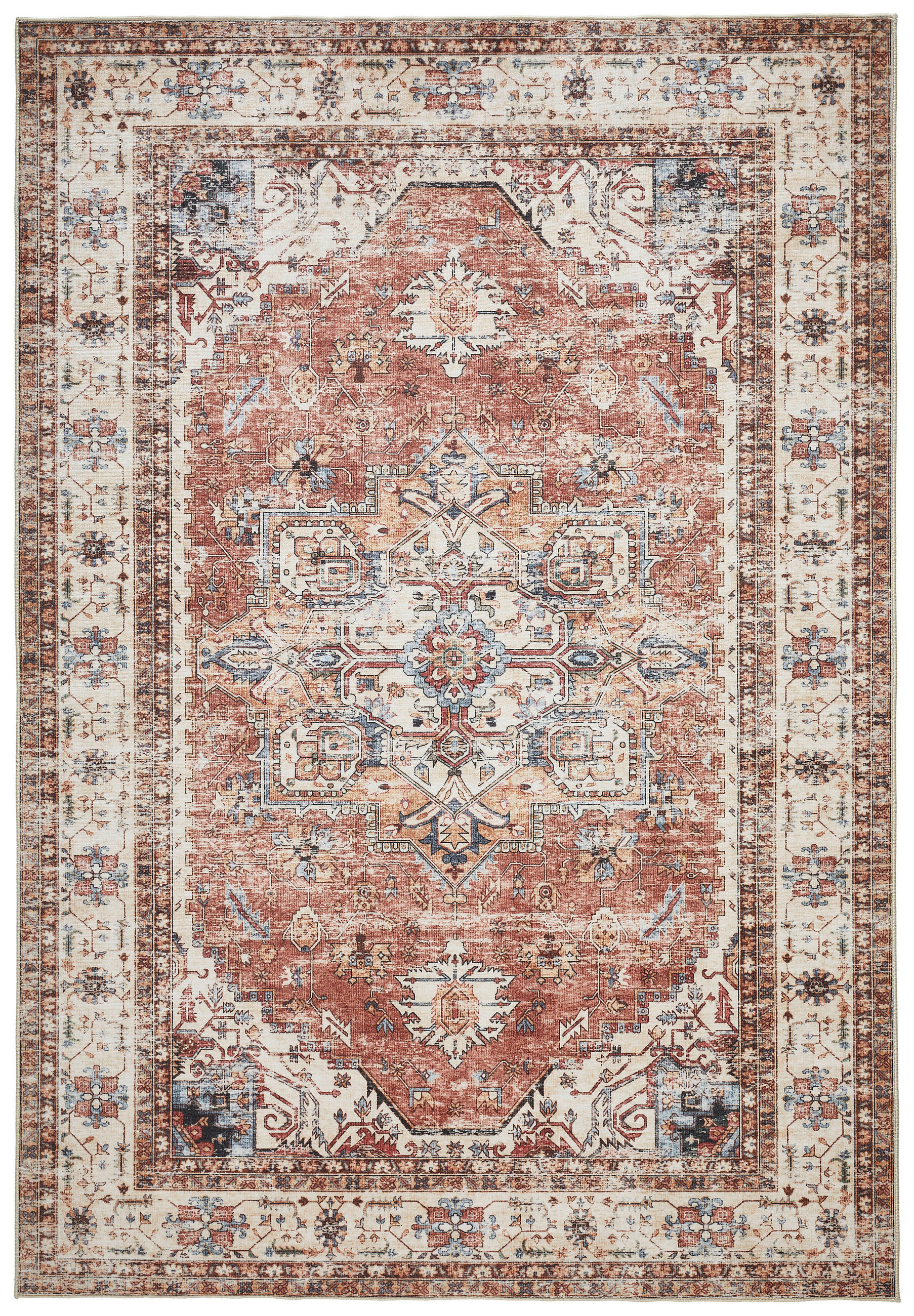 VINTAGE-TEPPICH 130/200 cm  in Multicolor, Beige  - Beige/Multicolor, Trend, Textil (130/200cm) - Novel