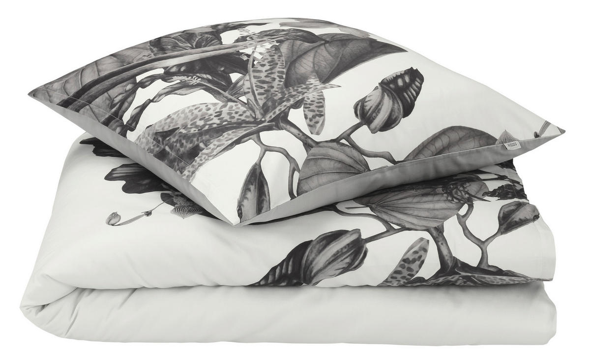WENDEBETTWÄSCHE Satin 135/200 cm  - Anthrazit/Creme, Design, Textil (135/200cm) - Schöner Wohnen