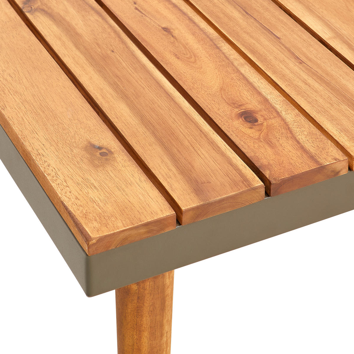 LOUNGEGARNITUR  220/220 cm  Akazie vollmassiv Stahl  - Beige/Naturfarben, MODERN, Holz/Kunststoff (220/220cm) - Ambia Garden