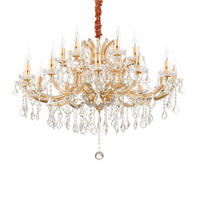 HÄNGELEUCHTE Napoleon 96/88-170 cm   - Goldfarben, KONVENTIONELL, Glas (96/88-170cm) - Ideal Lux