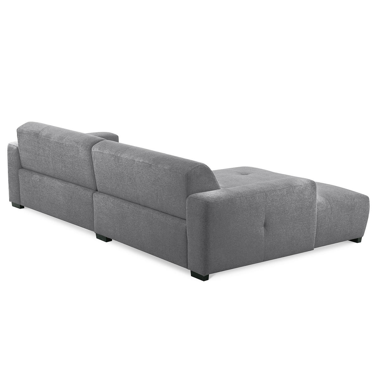 ECKSOFA AUSTIN Grau Flachgewebe Sitztiefenverstellung  - Schwarz/Grau, Design, Kunststoff/Textil (169/286cm) - Livetastic