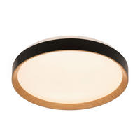 STROPNÍ LED SVÍTIDLO, 48/8 cm  - černá/Sonoma dub, Basics, kov/plast (48/8cm) - Novel