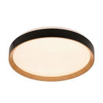 LED-DECKENLEUCHTE 48/8 cm   - Schwarz/Sonoma Eiche, Basics, Kunststoff/Metall (48/8cm) - Novel