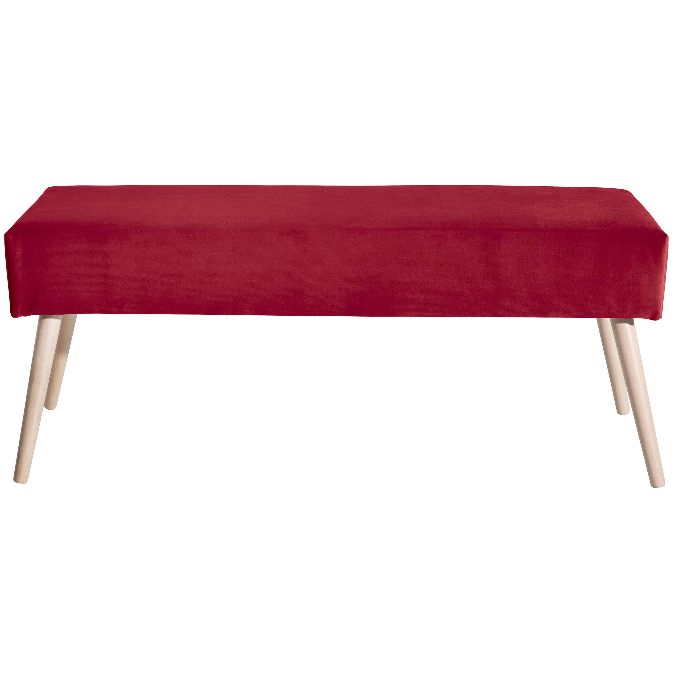 SITZBANK in Textil Rot  - Buchefarben/Rot, Design, Holz/Textil (114/48/40cm) - Max Winzer