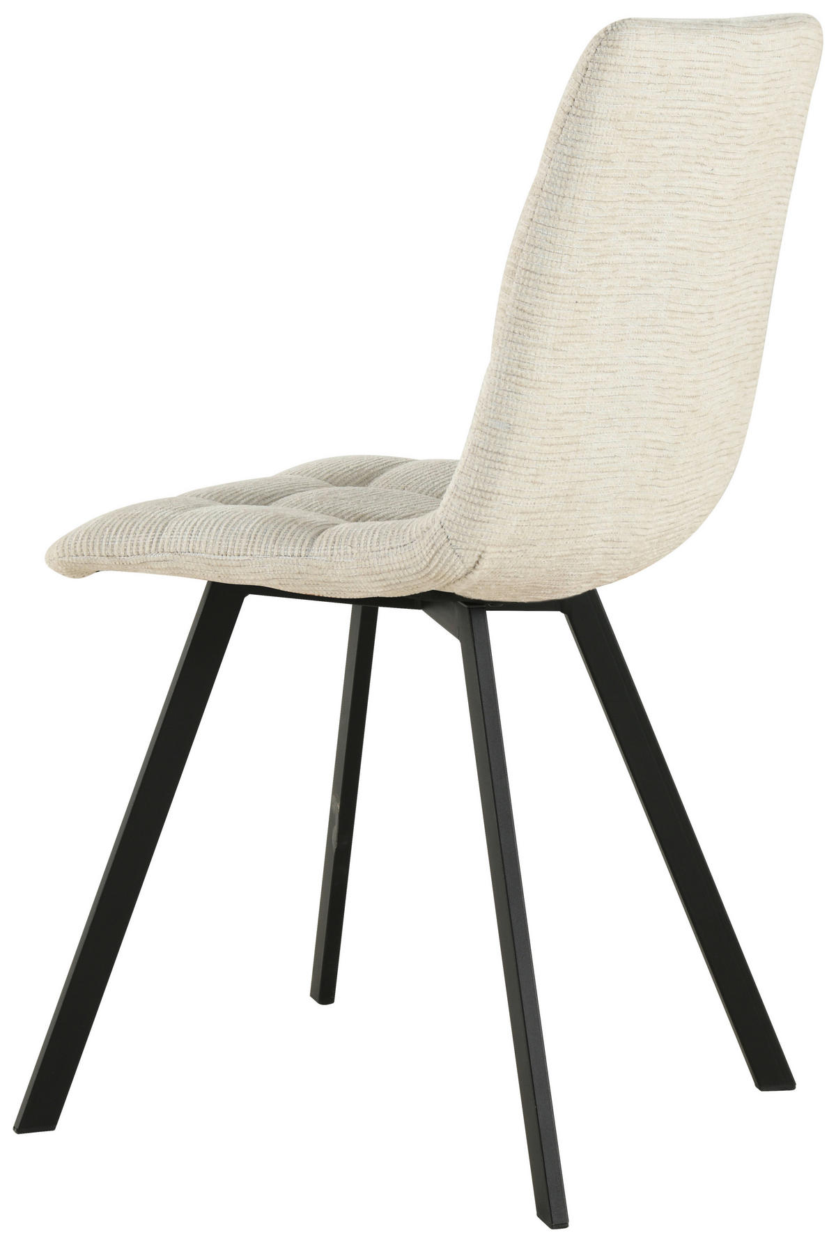 STUHL Webstoff Beige  - Beige/Schwarz, Design, Textil/Metall (45/88/55cm) - Carryhome