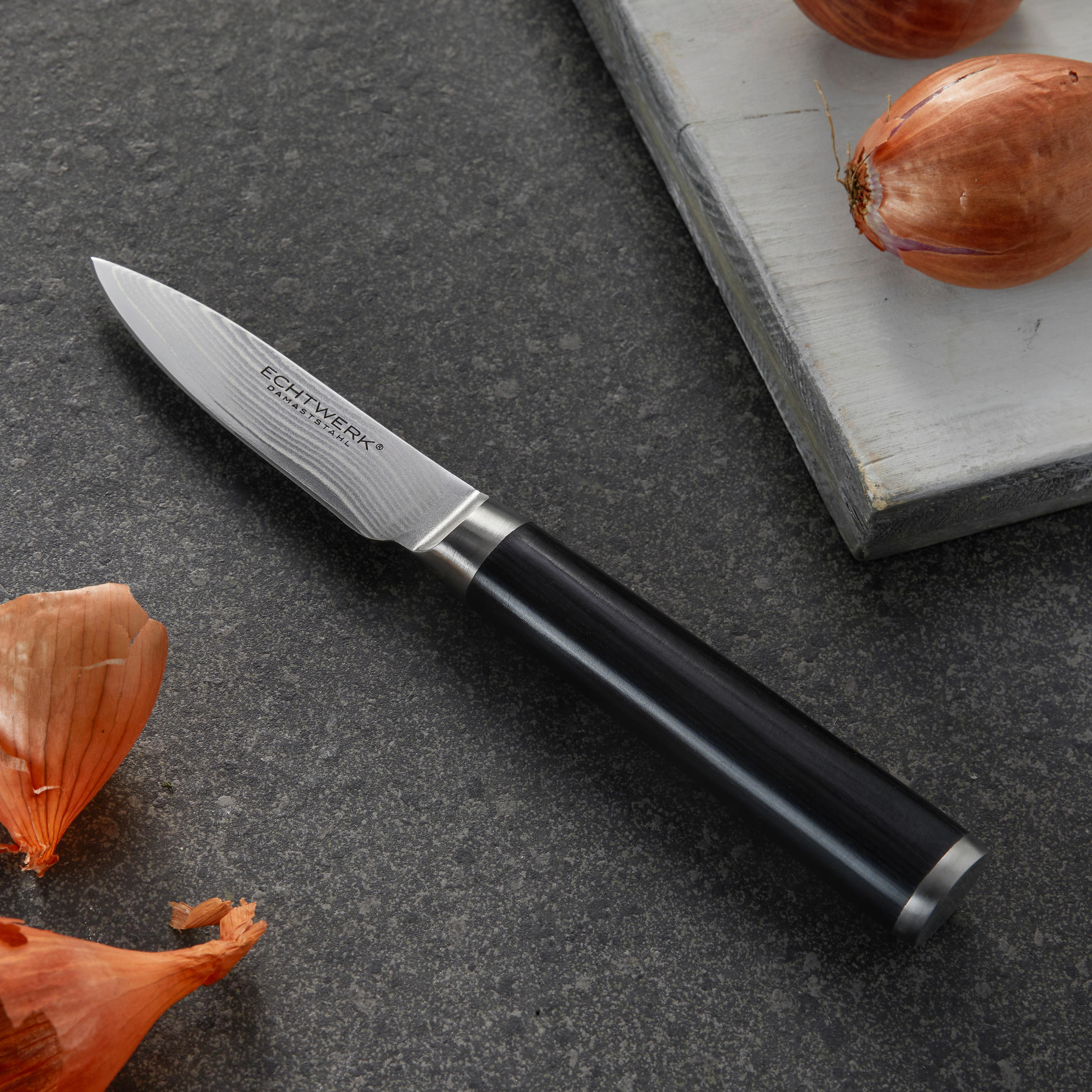 SCHÄLMESSER 20,9 cm  - Edelstahlfarben/Schwarz, MODERN, Holz/Metall (20,9cm) - Echtwerk