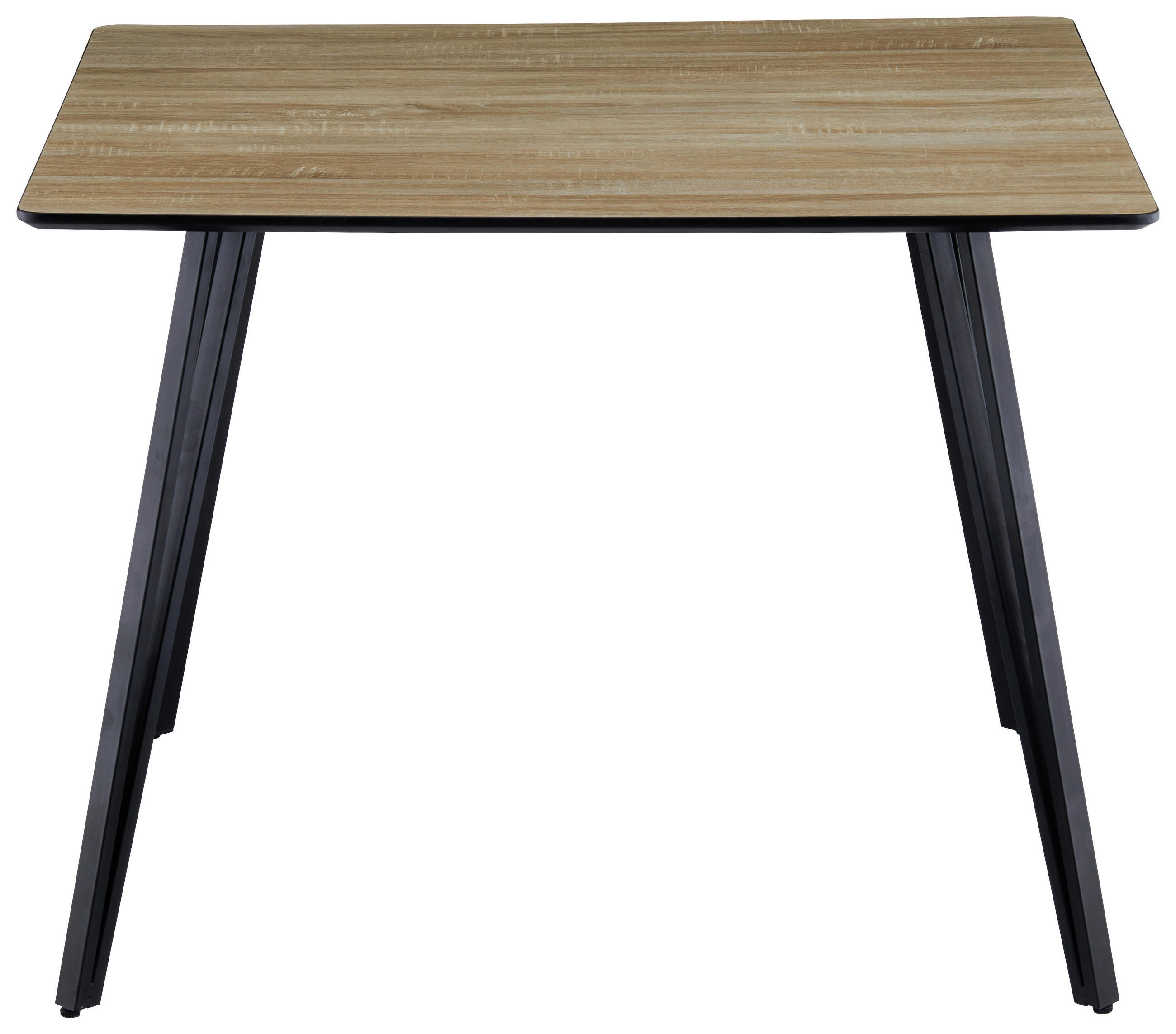 ESSTISCH in Metall, Holzwerkstoff  - Eichefarben/Schwarz, LIFESTYLE, Holzwerkstoff/Metall (100/75/100cm) - Livetastic