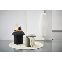 HOCKERSET Schwarz, Hellgrün  - Schwarz/Hellgrün, LIFESTYLE, Holzwerkstoff/Textil (45/47/45cm) - Xora