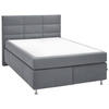 BOXSPRINGBETT 140/200 cm  in Hellgrau  - Hellgrau/Alufarben, Konventionell, Textil/Metall (140/200cm) - Dieter Knoll