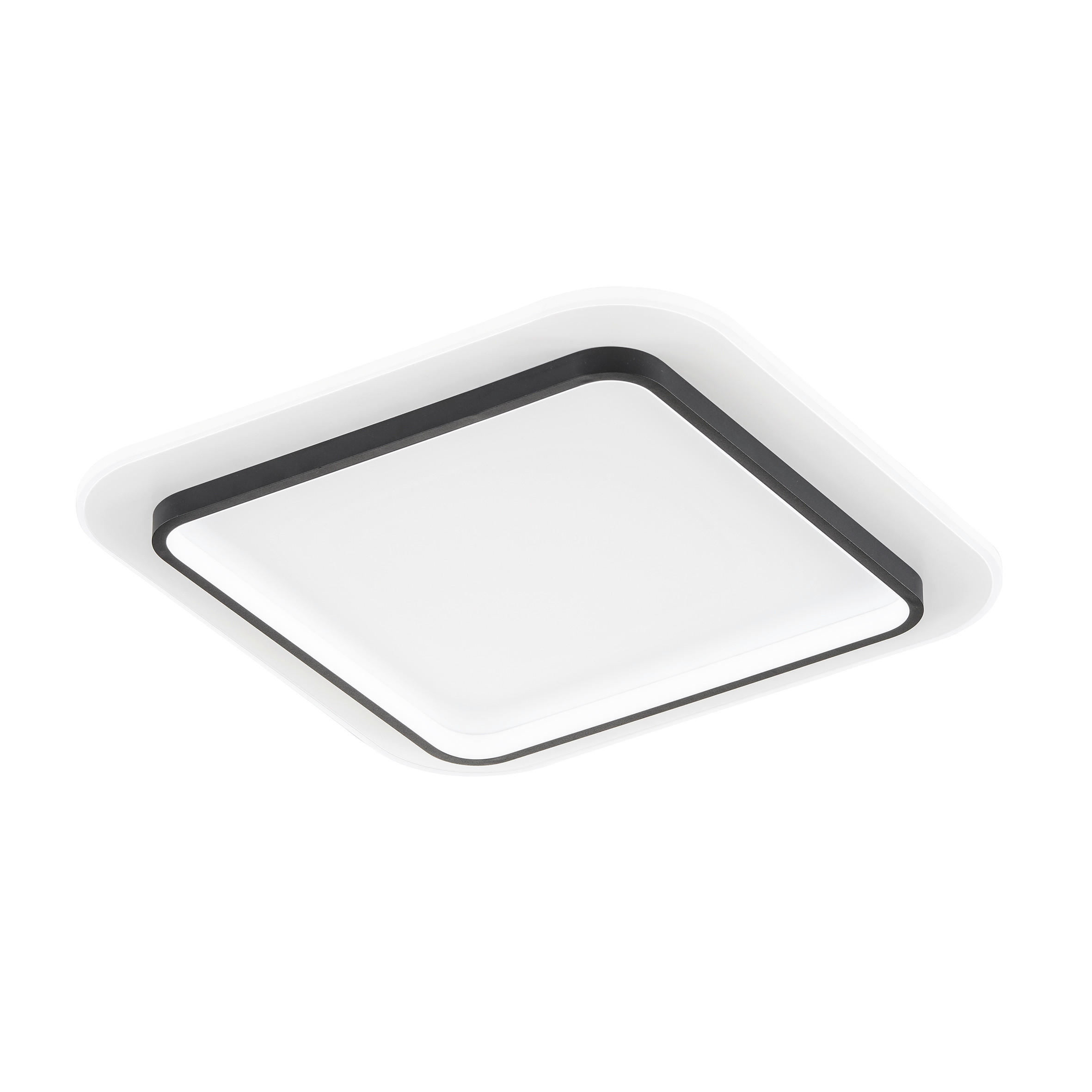 LED-DECKENLEUCHTE Blithe 50/50/5 cm   - Sandfarben/Schwarz, Basics, Metall (50/50/5cm) - Fischer & Honsel
