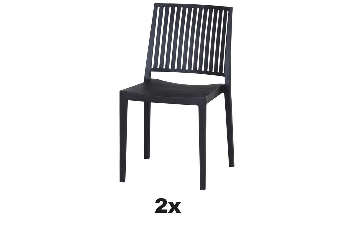 STAPELSTUHL Anthrazit  - Anthrazit, Basics, Kunststoff (57/80/56cm) - Siena Garden