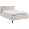 POLSTERBETT 140/200 cm  in Beige  - Eichefarben/Beige, Design, Holz/Textil (140/200cm) - Xora