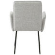 ARMLEHNSTUHL  inklusive Armlehnen Webstoff  - Beige/Schwarz, Design, Textil/Metall (59/87,5/64,5cm) - Carryhome