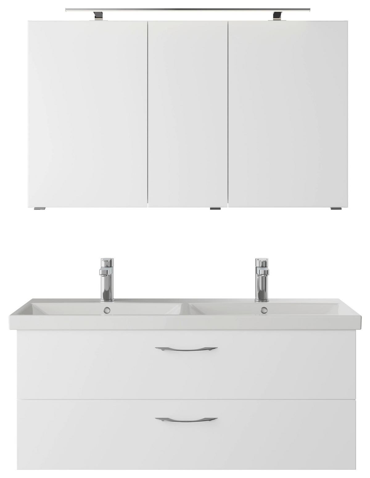 BADEZIMMER  in 120 cm  - Weiß Hochglanz/Weiß, KONVENTIONELL, Holzwerkstoff (120cm) - Pelipal