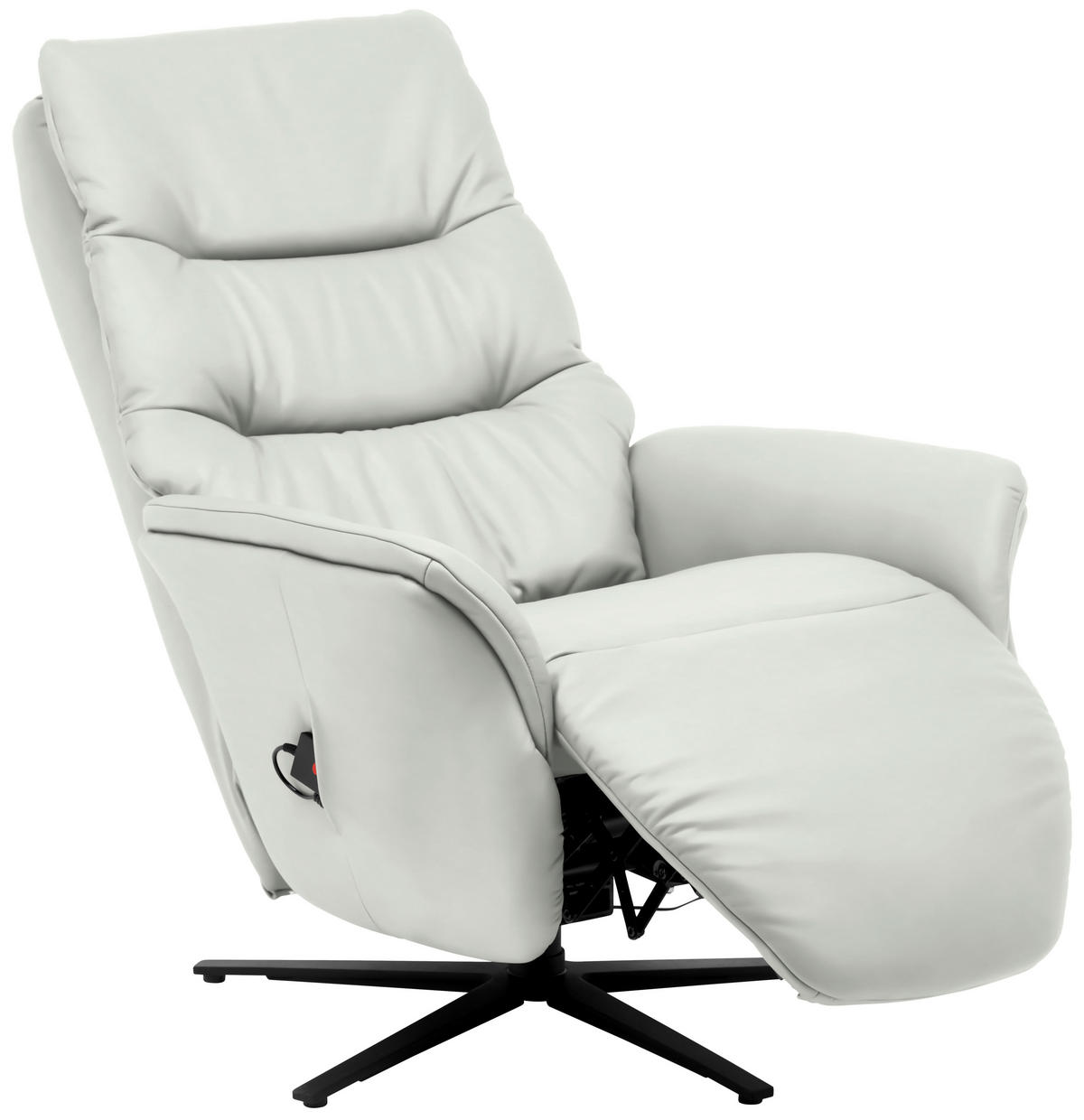 MASSAGESESSEL Echtleder Ecru    - Ecru/Anthrazit, KONVENTIONELL, Leder/Metall (74/114/97cm) - Himolla