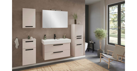 SPIEGELSCHRANK 100/64/20 cm  - Kaschmir/Schwarz, KONVENTIONELL, Glas/Holzwerkstoff (100/64/20cm) - Xora