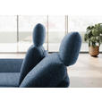 ECKSOFA  in Flachgewebe Blau  155/234 cm  - Blau/Schwarz, Design, Textil/Metall (155/234cm) - Dieter Knoll