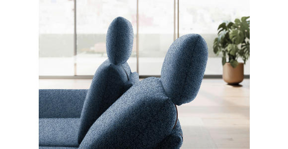 ECKSOFA  in Flachgewebe Blau  155/234 cm  - Blau/Schwarz, Design, Textil/Metall (155/234cm) - Dieter Knoll