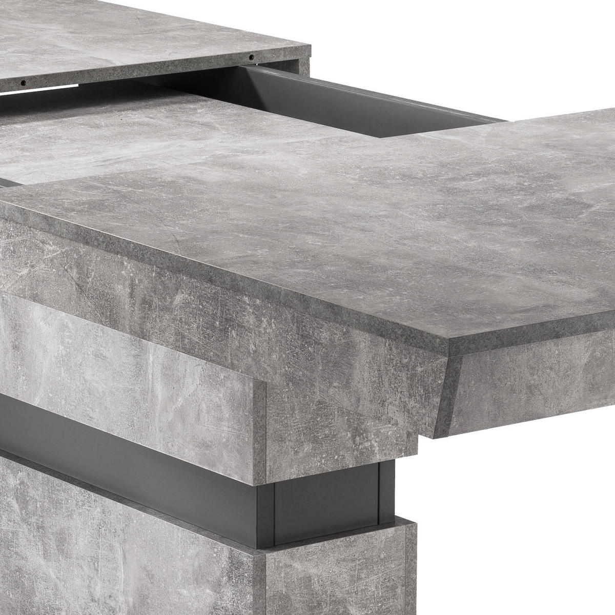 ESSTISCH in Holzwerkstoff 140/90/75 cm  - Dunkelgrau/Grau, MODERN, Holzwerkstoff (140/90/75cm) - MID.YOU