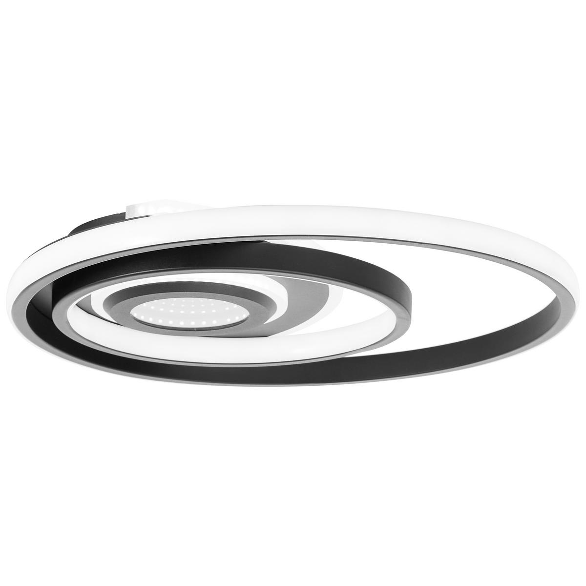 LED SVJETILJKA STROPNA  - crna, Design, metal/plastika (40,8/5,5/40,8cm)