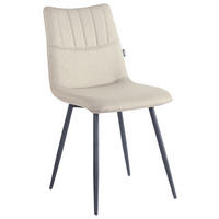 STOL, kovina, tekstil bež  - črna/bež, Design, kovina/tekstil (45/89/58cm) - Boxxx