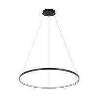 PENDELLEUCHTE Ring 122/66/66 cm  - Schwarz, Design, Metall (122/66/66cm)