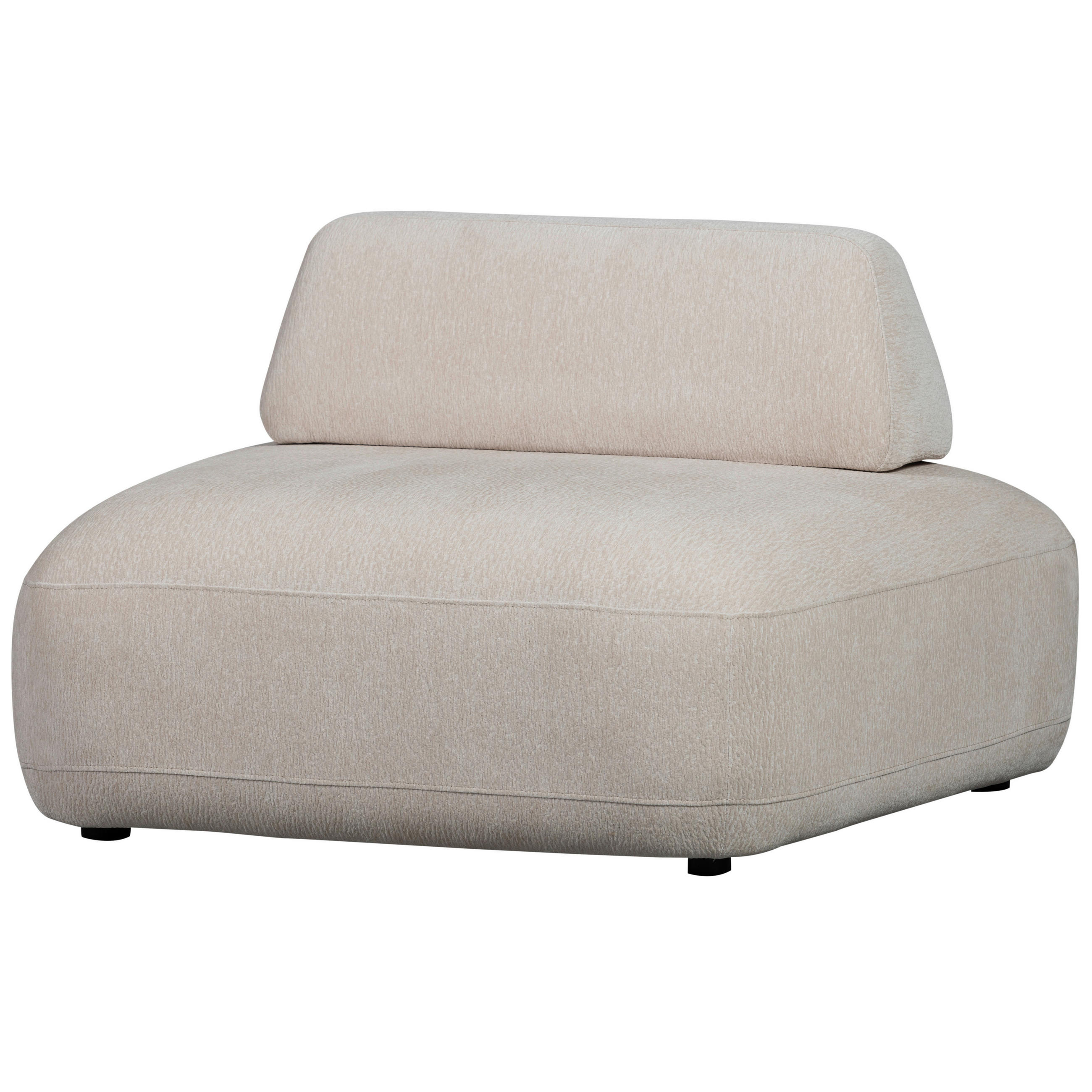 SESSEL in Struktur Sandfarben  - Sandfarben/Schwarz, Design, Kunststoff/Textil (100/70/116cm) - Livetastic