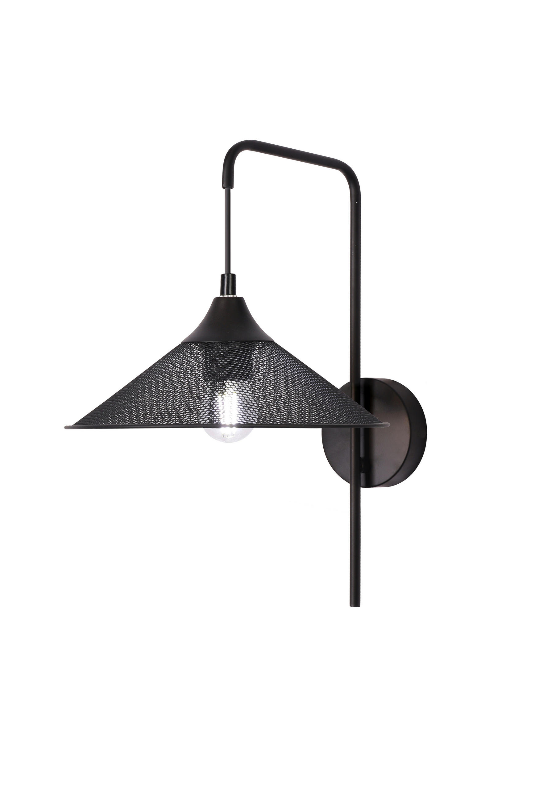 XXXLutz Wandleuchte Schwarz 25x41x31 cm