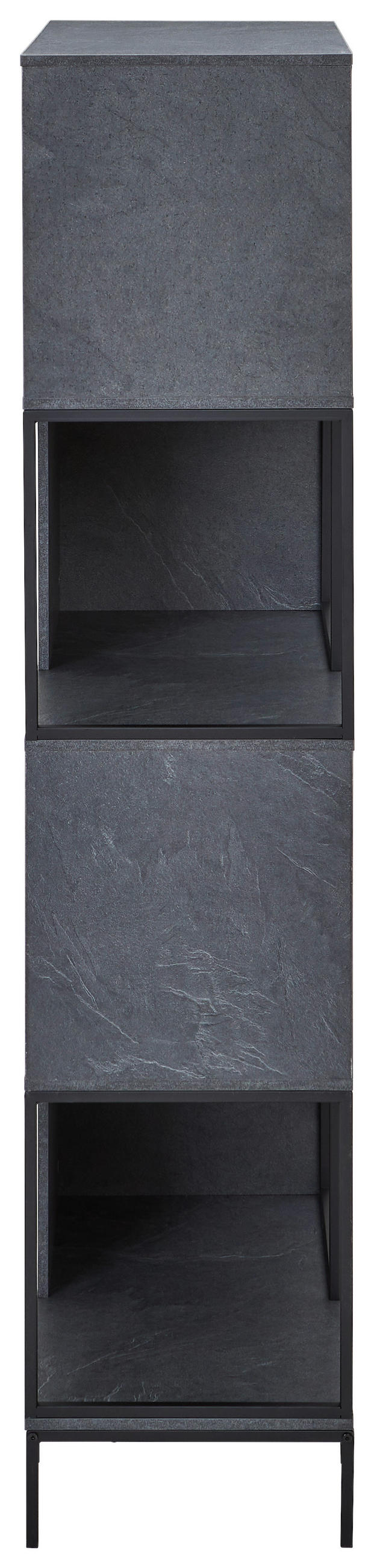 ETAJERĂ  70/158/35 cm gri, negru  - negru/gri, Modern, metal/material pe bază de lemn (70/158/35cm) - PBJ