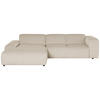 ECKSOFA in Cord Beige  - Beige/Schwarz, Design, Kunststoff/Textil (200/304cm) - MID.YOU