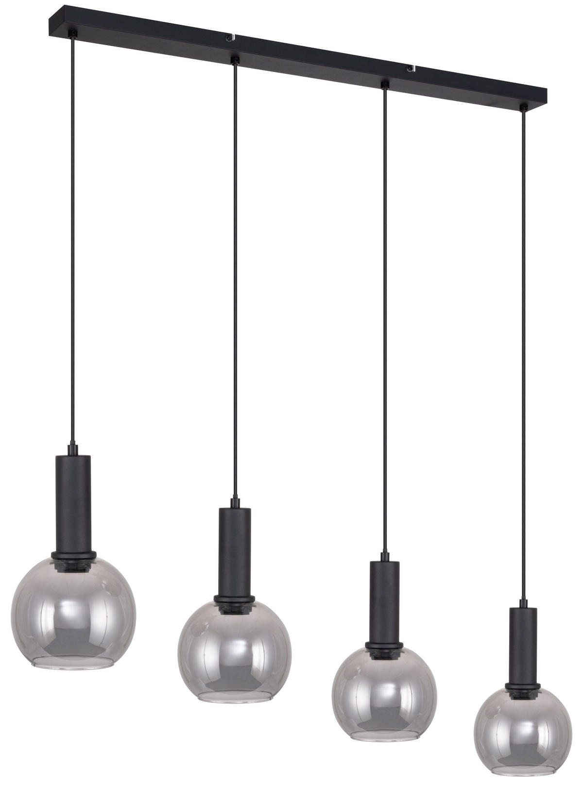 LAMPĂ SUSPENDATĂ 90/15/120 cm  - negru, Trend, sticlă/metal (90/15/120cm) - Novel