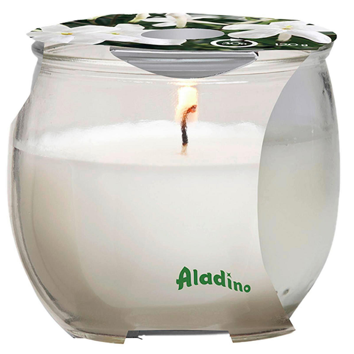 SVIJEĆA MIRISNA  bijela  - bijela, Basics, staklo/prirodni materijali (7/7/8cm)